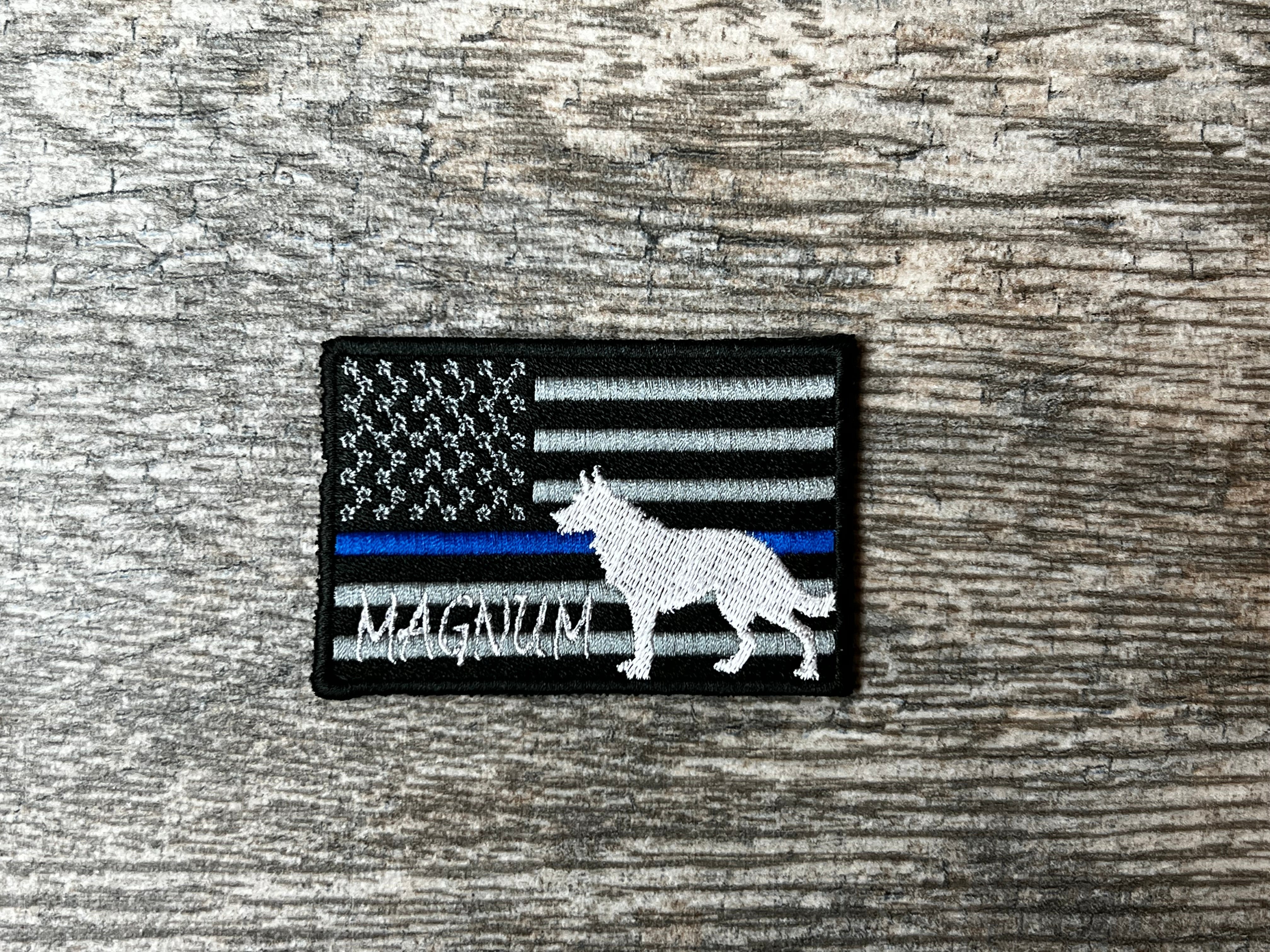 Thin Blue Line US Flag PVC Patch - Custom Canine Unlimited